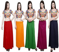 ADEETYA COTTON PETTICOAT COMBO OF 5 Cotton Blend Petticoat(Free)