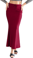 BuyOnn Saree Shapewear Fishcut Slim fit Petticoat For Women Maroon Lycra Blend Petticoat(L)