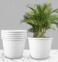 SNSHOPEE Heavy Duty 10 inch dia. Vase Planters Flower Pots Plant Container Set Plant Container Set(Pack of 6, Plastic)