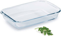 MDNSHO Borosilicate Glass Oven Rectangle Baking Dish(Microwave Safe)