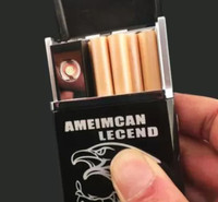 Clairbell QRJ_636H_Legend Cigarette Lighter Slide Cigarette Case Windproof Design Lighter Pocket Lighter(Black)