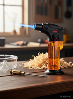 VariousEye Blow Torch Fire Gun Jet Flame Refillable Butane Gas Lighter Blue Jet Flame Lighter Blow Torch Refillable Culinary Kitchen Gas Lighter Pocket Lighter(Multicolor)