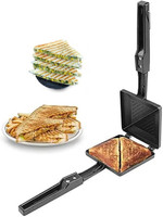 RECTITUDE Best Quality Non-Stick Gas Toaster Compatibility for Griller Sandwich Maker T019 2 W Pop Up Toaster(Black)