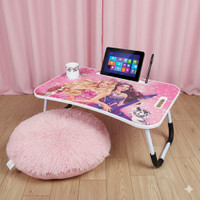 Kiara Quality First Barbie Girls Kids Foldable Table For Study & Work, Best for Work Home Engineered Wood Study Table(Finish Color - Pink Barbie, Pre-assembled)