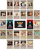 Pack of 25 Wanted Anime One Piece Wanted Aesthetic Collage Kit– Featuring Straw Hat Pirates (Luffy, Zoro, Nami, Usopp, Sanji, Chopper, Robin, Franky, Brook, Jinbe) Paper Print(6 inch X 4 inch, Polybag)