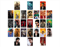 Pack of 27 Thalapathy Vijay HD Wall Collage Kit Posters | Premium 6x4 Inch Photographic Prints | Room Decor for Bedroom, Office, Hostel | Fan Gift Poster Set Photographic Paper(6 inch X 4 inch, Flat)
