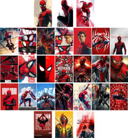 Pack of 27 Spiderman Wall Collage Kit Posters | Posters for Wall Decoration | Wall Art For Bedroom, Office, Living room, (6 inch X 4 inch) Vinyl (6 inch X 4 inch, Envelope Packing Photographic Paper(6 inch X 4 inch, envelope)