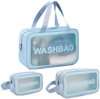 Mamkom Blue Multipurpose Clear Cosmetic Pouch
