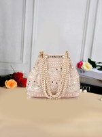 PLANX Classy Fancy Embroidery Traditional Design Wedding Party Potli Bag For Women Potli