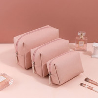 E ELVIQUE Pink Toiletry Bag for Men & Women|Makeup Wash Bag|Shaving Kit Bag|Travel Pouch Pouch(Pack of 3)