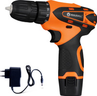 BUILDSKILL 12V Li-ion Cordless Drill with Reversible Function BDLI2K2 Pistol Grip Drill(10 mm Chuck Size)