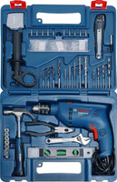 BOSCH GSB 600 Corded Electric Impact Drill Kit, 600 W, 13 mm, 1.7 Kg, 3000 RPM 1.4 Nm, Variable Speed, Forward/Reverse Rotation, Double Insulation, Pistol Grip Drill(13 mm Chuck Size)