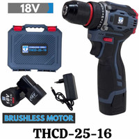 NTH THOR PRO SERIES Brushless Motor 18V Cordless Drill Machine Metal Chuck 50 N.M Torque, 2 Speed Modes 0-500 RPM/ 0-3000 RPM Cordless Drill(10 mm Chuck Size)