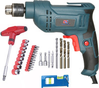 Digital Craft 100% Copper Winding Electric 600w Reversible Drill Machine 10MM,T-Bar Socket Set,Mini Pocket Level Pistol Grip Drill(10 mm Chuck Size)