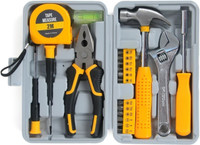 purvish Hand Tool Kit Household DIY Combination Magnetic Bit Hand Tool Set, Screwdriver Hand Tool Kit(20 Tools)
