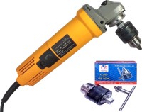Mass Pro 4" Angle Grinder With Drill Chuck Attachments Adopter Power & Hand Tool Kit(3 Tools)