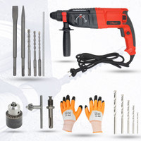 Hillgrove HGCM30M2 1200W-26mm Hammer Drill Machine Forward/Reverse Rotation Power & Hand Tool Kit(4 Tools)