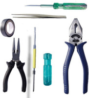 Toolhub Smart Hand Tool Kit | PLIER, NOSE PLIER, TESTER, SCREWDRIVER, TWEEZER, TAPE Hand Tool Kit(6 Tools)