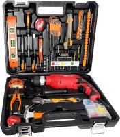 iBELL Tool Kit with Impact Drill TD13-100, 650W, Copper Armature, Chuck 13mm Keyless Power & Hand Tool Kit(115 Tools)