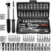 romj 46 in 1 Pcs Tool Kit & Screwdriver Multi Purpose Combination Tool Case Precision Power & Hand Tool Kit(46 Tools)