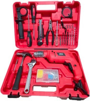 VERX ELECTRIC IMPACT DRILL KIT FORWARD REVERSE,10MM CAPACITY,ELECTRONIC SPEED CONTROL Power & Hand Tool Kit(19 Tools)