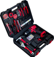 iBELL CT20-38 20V Cordless Brushless Impact Drill Tool Kit, 38Nm, 1450 RPM, 10mm Chuck Power & Hand Tool Kit(101 Tools)