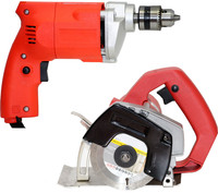 Digital Craft Multi-function Electric Wood Metal Marble Tile Brick Cutter Saw Electric Drilling Machine Tool Drill Tools Pistol Grip Drill 10 mm Chuck Size Power & Hand Tool Kit(2 Tools)
