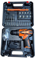 Hamid DC-12F 12V Cordless Drill Machine Kit 30Nm torque 1500rpm Power & Hand Tool Kit(42 Tools)