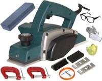 Digital Craft Electric Planer Machine 82x1MM,Sharpening Stone,2' G Clamp Wood Planer 1400W Machine of Carpentry Electric Planer Woodworking Machine Corded Planer(82 mm)