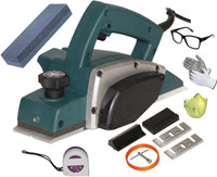 Digital Craft Electric Planer Machine 82x1MM,Sharpening Stone,Tape 3Mtr Wood Planer 1400W Machine of Carpentry Electric Planer Woodworking Machine Corded Planer(82 mm)