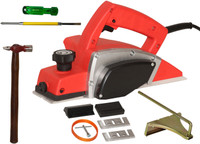 Digital Craft Electric Planer 82mm Machine,Hammer 200 gm,6Inch 2 In 1 Screw Driver Wood Planer 1400W Machine of Carpentry Electric Planer Woodworking Machine Corded Planer(82 mm)