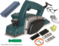 Digital Craft Electric Planer Machine 82x1MM,Sharpening Stone,6Inch 2 In 1 Screw Driver Wood Planer 1400W Machine of Carpentry Electric Planer Woodworking Machine Corded Planer(82 mm)