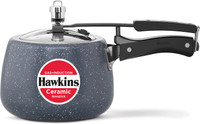 Hawkins Ceramic Nonstick Pressure Cooker (ICC30) Granite 3 L Induction Bottom Pressure Cooker(Aluminium)