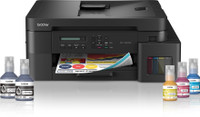 brother DCP-T830DW Multi-function WiFi Color Ink Tank Printer (Borderless Printing) for Print/Copy/Scan with ADF Printer,LAN, PrintUpto 15K Pages Black & 5K Color Each for(CMY), 80 Sheet MP Tray, Auto Duplex 2-Sided Printer(5 Ink Bottles Included)