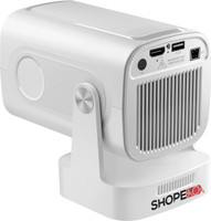 Shopexo HY260 Pro Auto Focus Android 4K Support Native Full HD Bluetooth Wifi FreeStyle (8000 lm / 1 Speaker / Wireless / Remote Controller) Portable Projector(White)