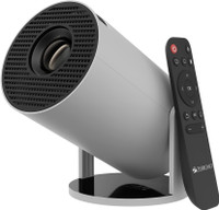 ZEBRONICS Zeb-QLP 5 [Pixaplay 73] (3300 lm) Portable 720p Native with 4K Support, OTT Apps (Netflix, PrimeVideo, Hotstar), 200-degrees Rotatable, Auto Keystone, Miracast, 3W Speaker, 130-inch Screen, WiFi|BT, Android Projector(Grey & Black)