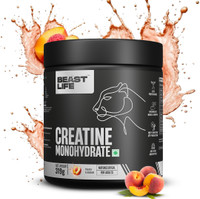 BeastLife Super Micronized Creatine Monohydrate | NABL Lab Tested | 100% Pure Creatine(319 g, Peach)