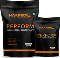 Nakpro Perform Whey Protein Concentrate Supplement Powder with Vitamins & Minerals Whey Protein(1.5 kg, Unflavored)
