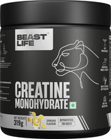 BeastLife Super Micronized Creatine Monohydrate | NABL Lab Tested | 100% Pure Creatine(319 g, Shikanji)