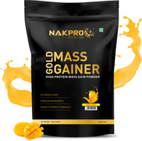 Nakpro Mass Gainer Protein Powder Supplement with Creatine and Vitamin & Minerals Weight Gainers/Mass Gainers(1 kg, Mango)