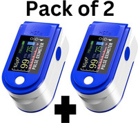 kiaan enterprises Oxygen Saturation Monitor, Heart Rate and SpO2 Level Oxygen Meter (Pack of 2) Pulse Oximeter(Blue)