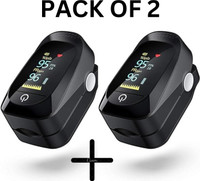 kiaan enterprises Oxygen Saturation Monitor, Heart Rate and SpO2 Level Oxygen Meter (Pack of 2) Pulse Oximeter(Black)