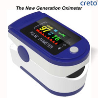 CRETO Pulse Oximeter Measure SpO2 and Pulse Rate Instantly TFT Display Pulse Oximeter(Blue)