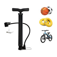 ShopiMoz Bicycle Air Pump for Road, Mountain for Presta Schrader with Ball 3 Needle Bicycle, Ball, Football Pump, Handball Pump, Volleyball Pump Pump(Black)