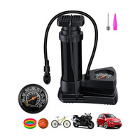 Famos Co Poratble Foot Pump – Air Compressor for Car, Bike, Bicycle, Football Bicycle, Balloon, Motorcycle, Basketball Pump, Inflatable Furniture Pump(Black)