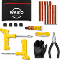 WAICO 9 in 1 Universal Tubeless Tyre Puncture Repair Kit