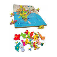 RITSKART 2024 New Wooden Educational learning Map Board Puzzle for kids(1 Pieces)