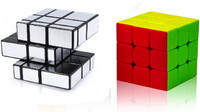 D ETERNAL Cube 3x3 and Silver Mirror Magic Cube Combo(2 Pieces)