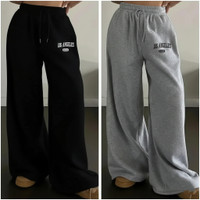 LAYZEE Printed Women Black, Grey Track Pants