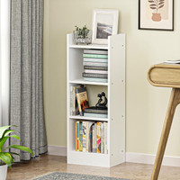 LUKZER 3 Layer Multipurpose Rack Bookcase Organizer Stand (MR-010) Engineered Wood Open Book Shelf(Finish Color - White, DIY(Do-It-Yourself))
